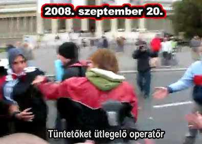2008. szeptember 20 - Magyar tüntetőket ütlegelő zsidó operatőr