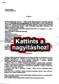 Elsőfokú végzés a Gárda per beavatkozóiról - Első oldal - Kattints a nagyításhoz!