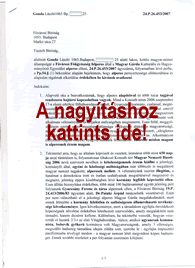 Gonda László beavatkozási kérelme a Gárda-perhez - Első oldal - Kattints a nagyításhoz!