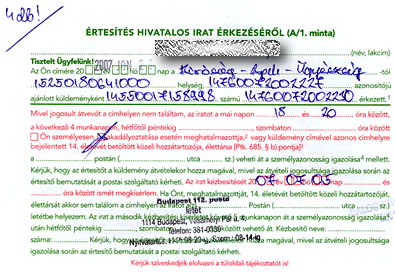 Csak ma négy hivatalos levél