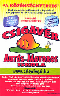 Csigav�r aut�siskola el�lap