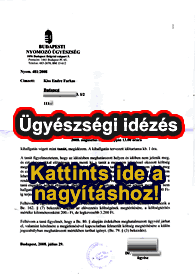 Ügyészségi idézésem - Kattints a nagyításhoz!