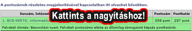 Felvételi adatlapom - Kattints a nagyításhoz!