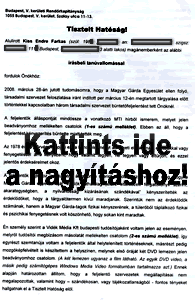 Magyar Gárda rendőrségi beadvány By SoDI - Első oldal - Kattints a nagyításhoz!