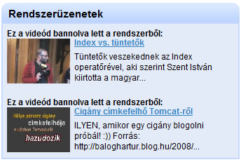 Az Index és a cigányok védelmében törölt videók