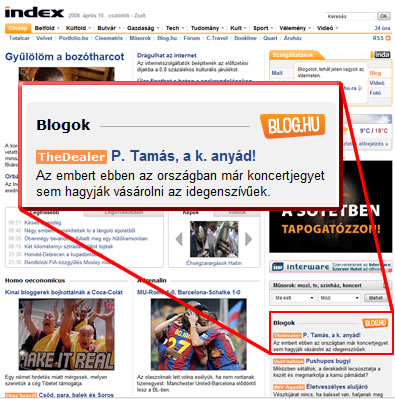 Index címlap Tomcat-nak ajánlva