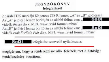 SoDI-tól lefoglalják a CD-ket