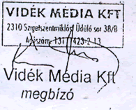 Vidék Méfia Kft pecsét