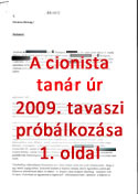 A cionista tanár 2009. tavaszi próbálkozása SoDI lakásmaffia-ügyében - 1. oldal - Kattints a nagyításhoz!