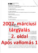 2007. márciusi tárgyalás SoDI lakásmaffia-ügyében - 2. oldal - Kattints a nagyításhoz!