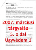 2007. márciusi tárgyalás SoDI lakásmaffia-ügyében - 5. oldal - Kattints a nagyításhoz!