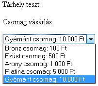 Gyémánt csomag kiválasztása